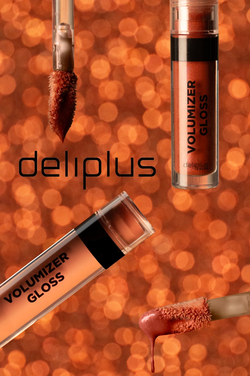 Composició de producte amb brillants de llavis Deliplus.